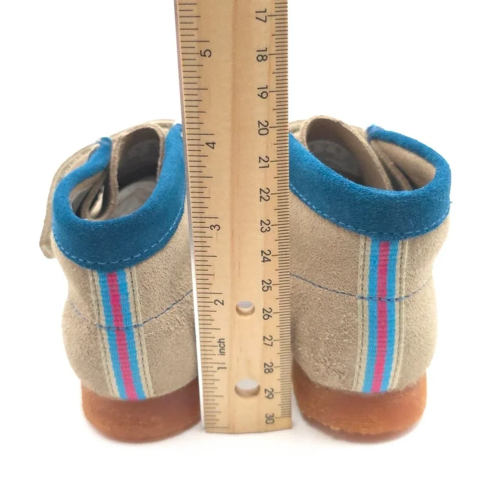 CLARKS New Wallabee Booties US 7W Big Kid Sand Combi LEATHER Toddler Shoes Suede